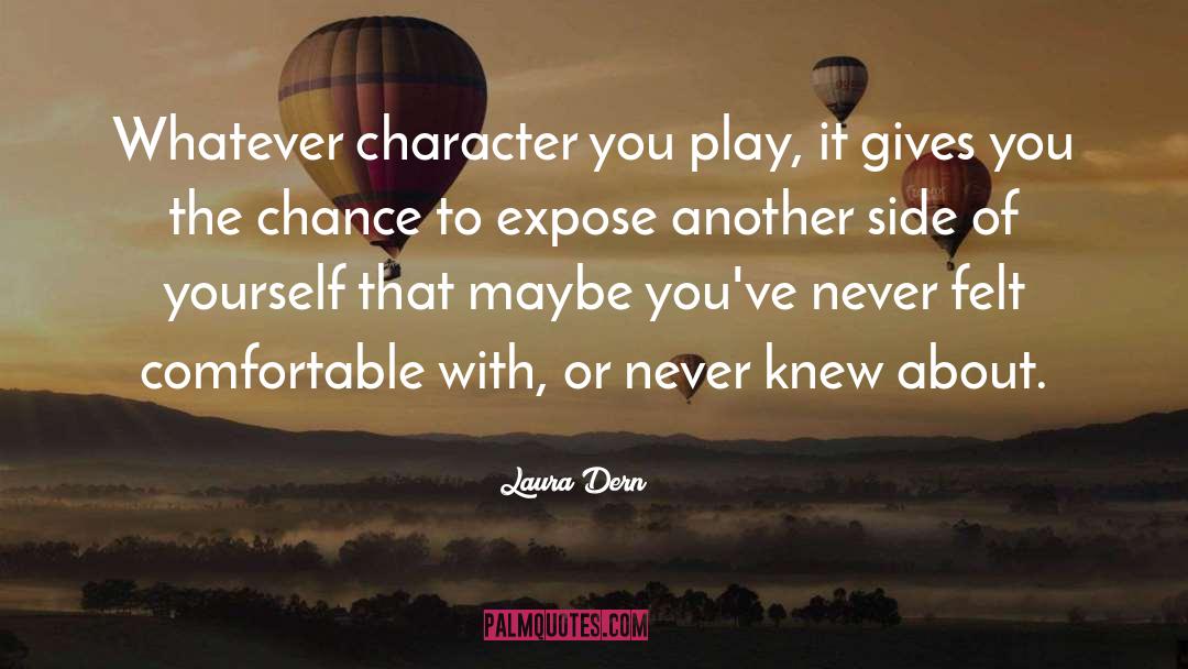 Laura Dern Quotes: Whatever character you play, it