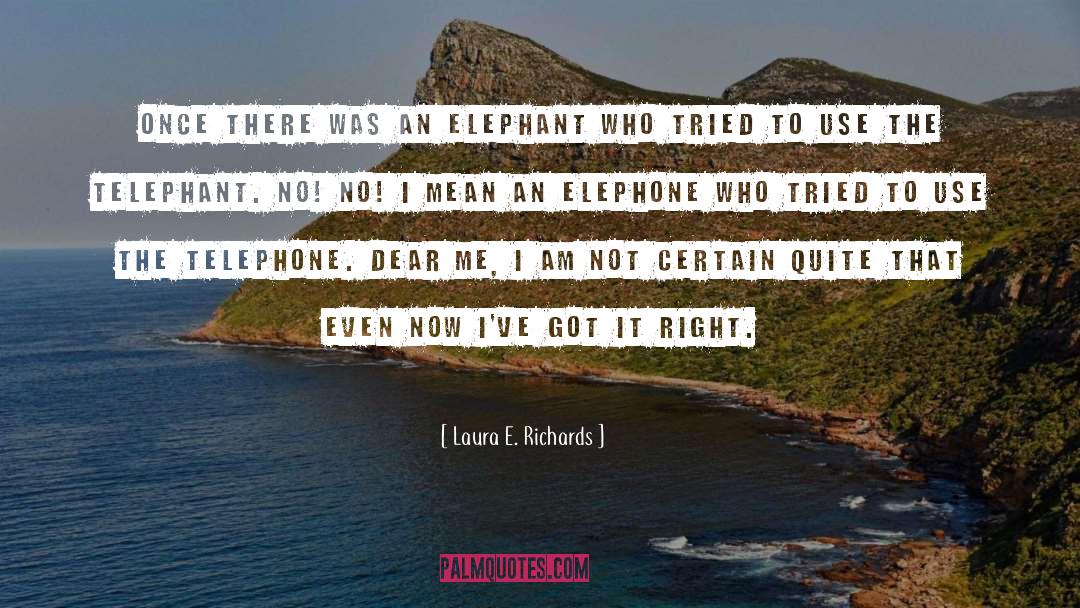 Laura E. Richards Quotes: Once there was an elephant