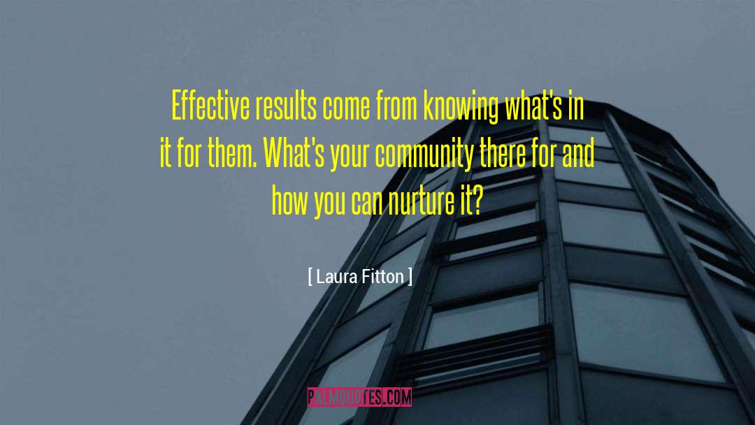 Laura Fitton Quotes: Effective results come from knowing