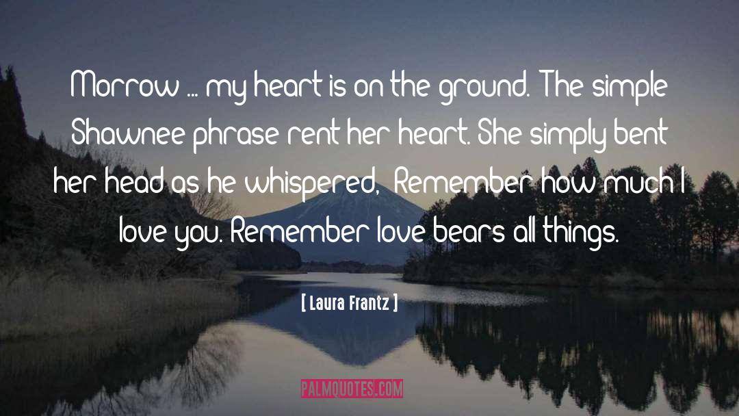 Laura Frantz Quotes: Morrow ... my heart is