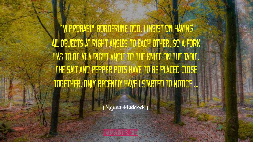 Laura Haddock Quotes: I'm probably borderline OCD. I