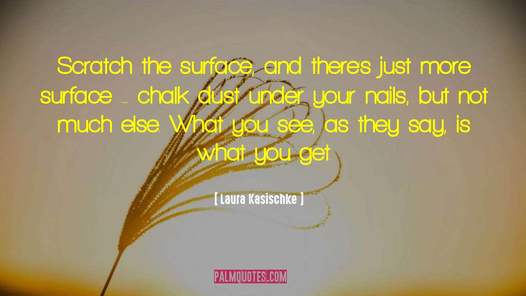 Laura Kasischke Quotes: Scratch the surface, and there's
