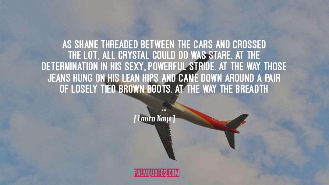 Laura Kaye Quotes: As Shane threaded between the
