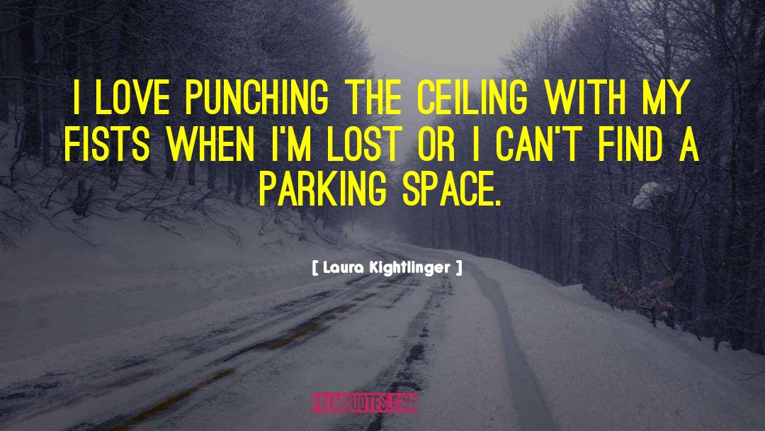 Laura Kightlinger Quotes: I love punching the ceiling