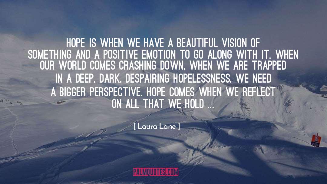 Laura Lane Quotes: Hope is when we have