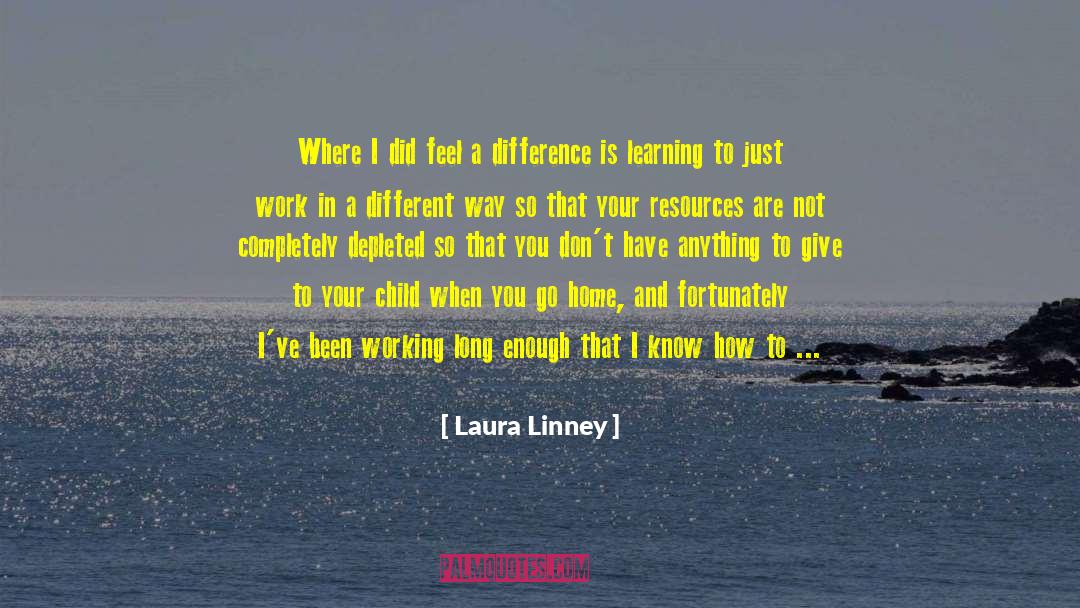 Laura Linney Quotes: Where I did feel a