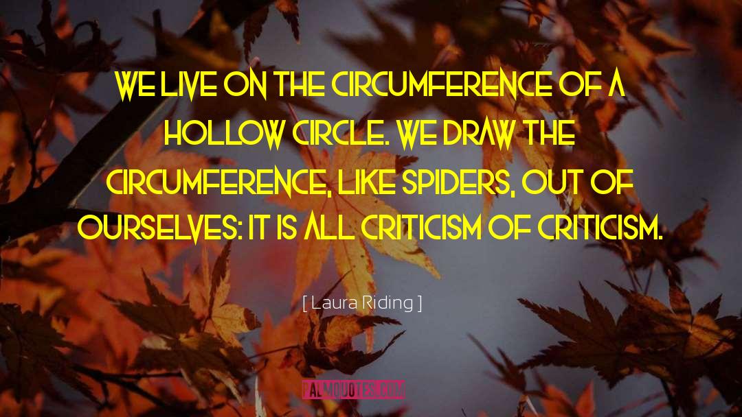 Laura Riding Quotes: We live on the circumference