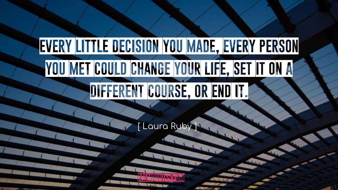 Laura Ruby Quotes: Every little decision you made,