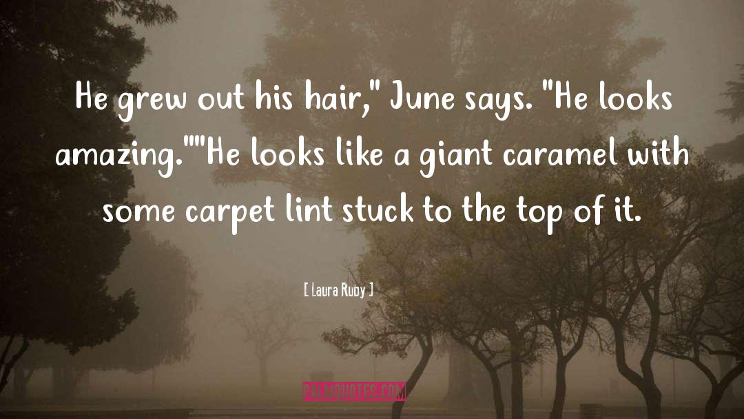 Laura Ruby Quotes: He grew out his hair,
