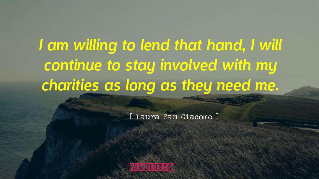 Laura San Giacomo Quotes: I am willing to lend