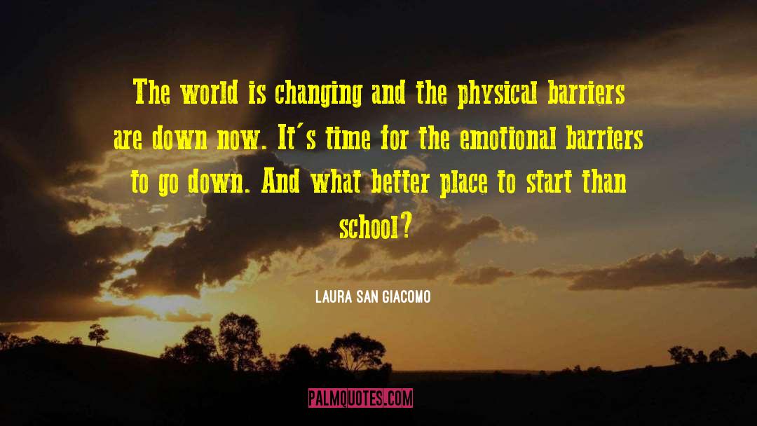 Laura San Giacomo Quotes: The world is changing and