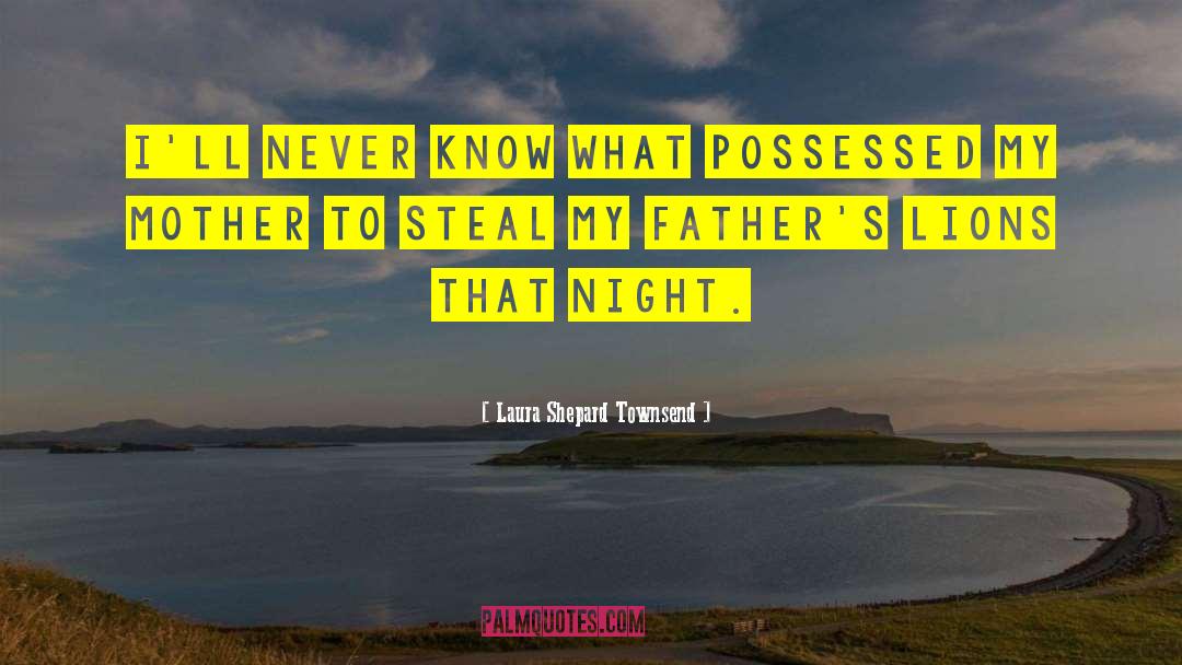 Laura Shepard Townsend Quotes: I'll never know what possessed
