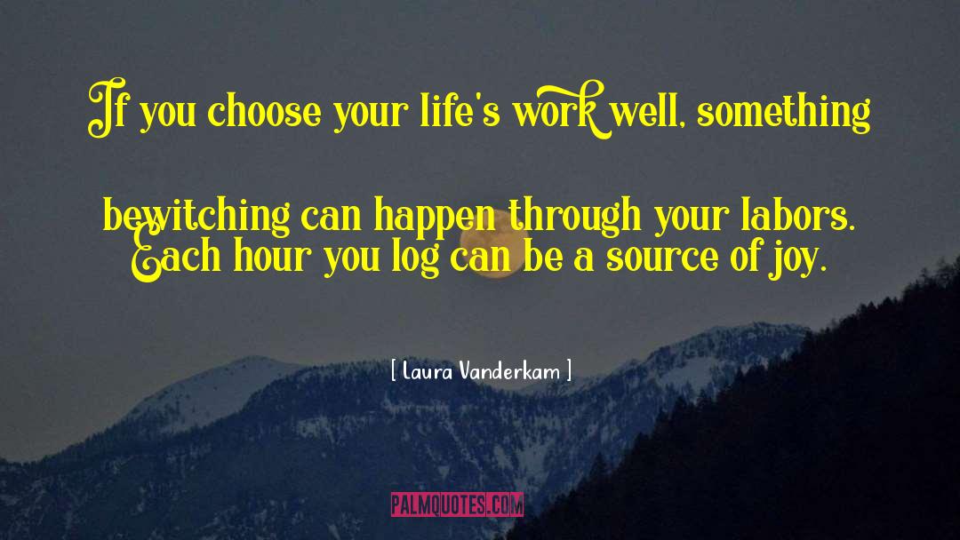 Laura Vanderkam Quotes: If you choose your life's