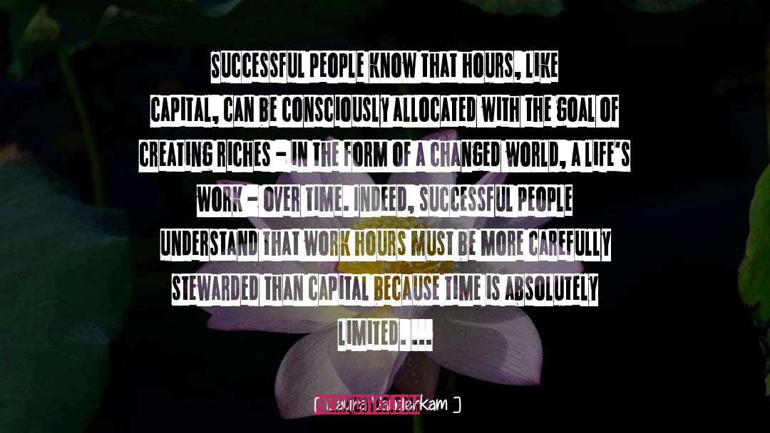 Laura Vanderkam Quotes: Successful people know that hours,