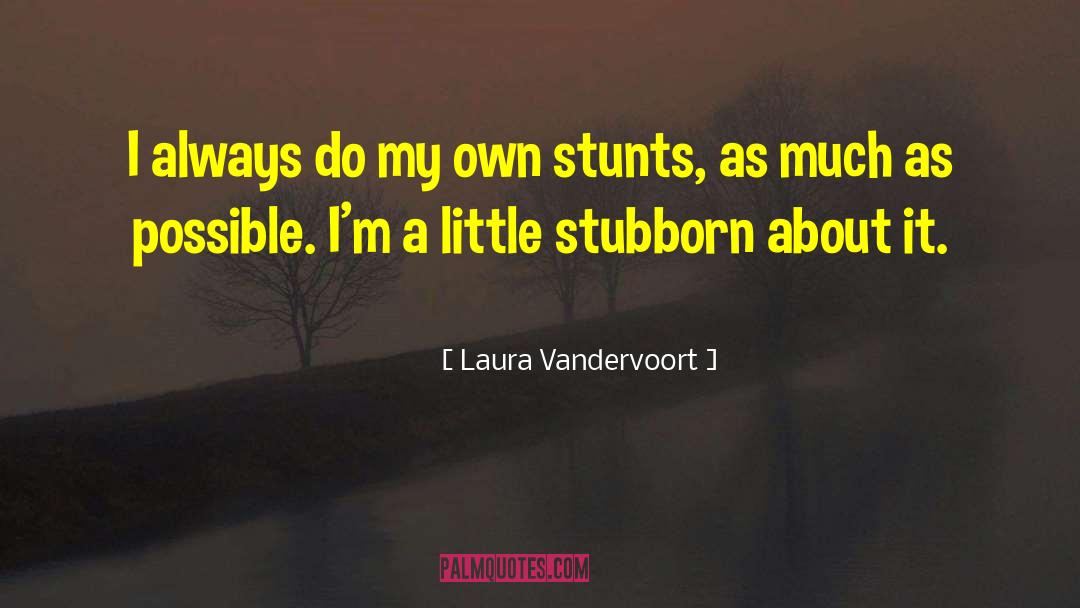 Laura Vandervoort Quotes: I always do my own