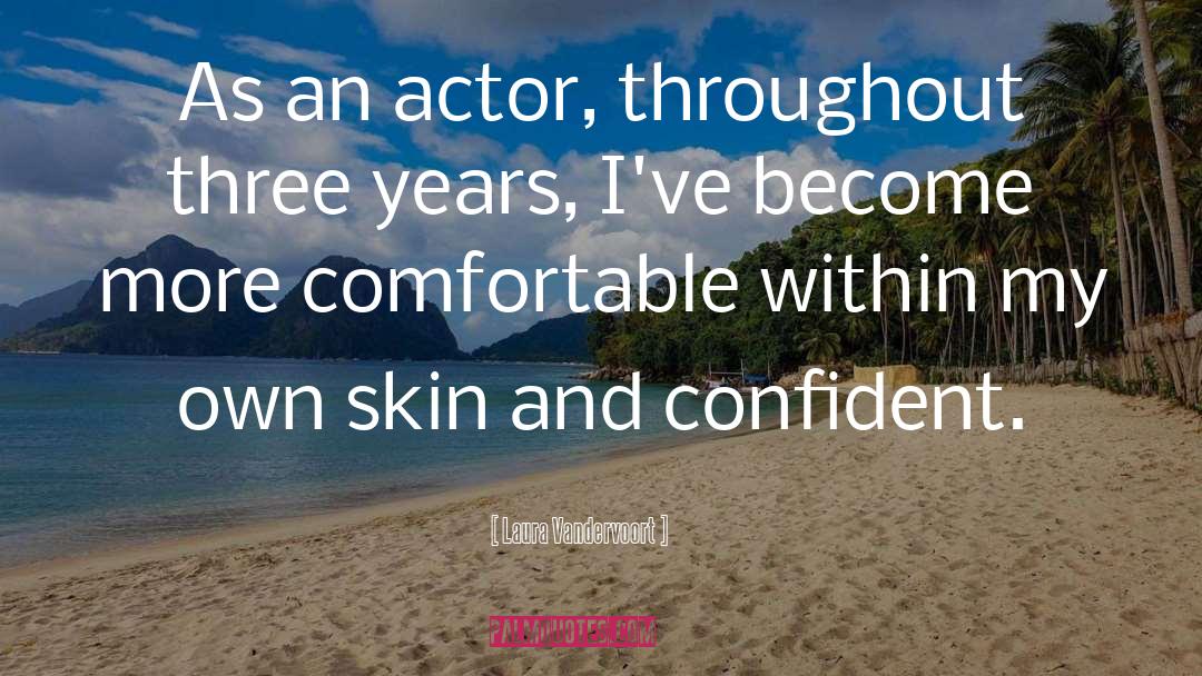 Laura Vandervoort Quotes: As an actor, throughout three