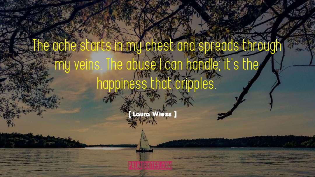 Laura Wiess Quotes: The ache starts in my