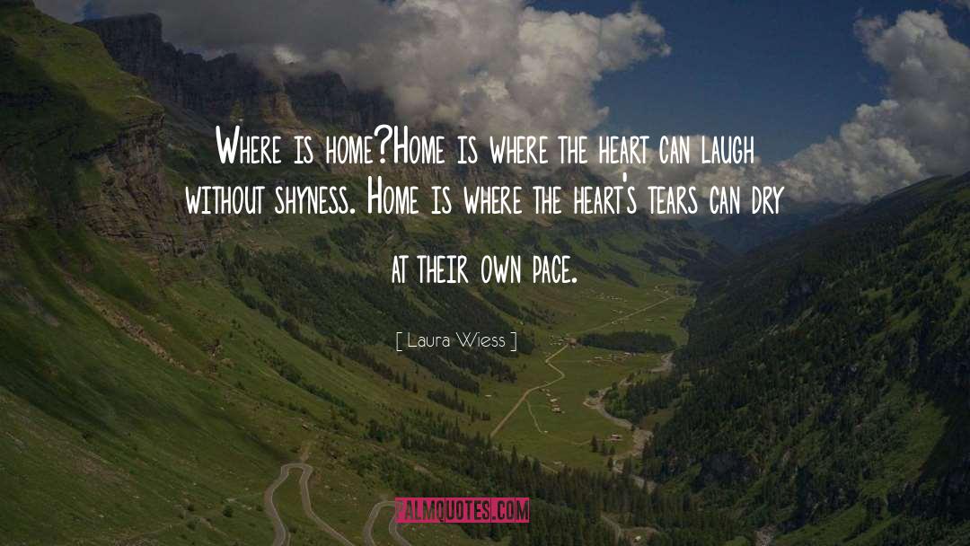 Laura Wiess Quotes: Where is home?<br>Home is where