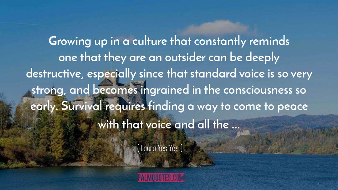 Laura Yes Yes Quotes: Growing up in a culture