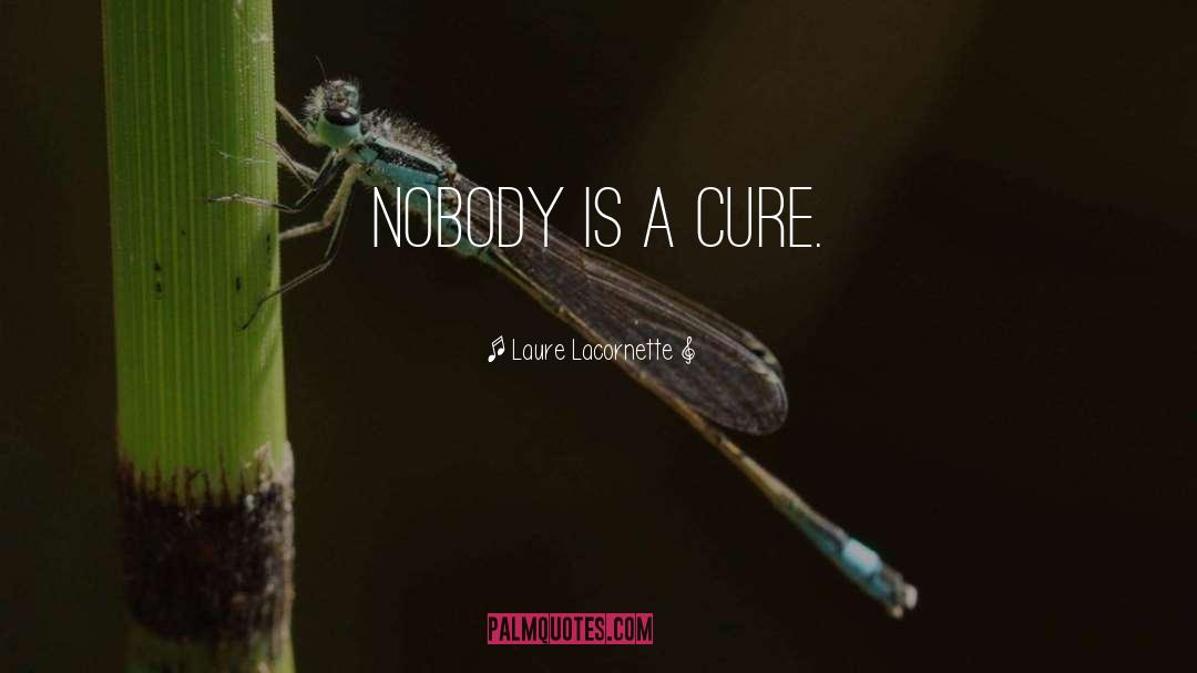 Laure Lacornette Quotes: Nobody is a cure.