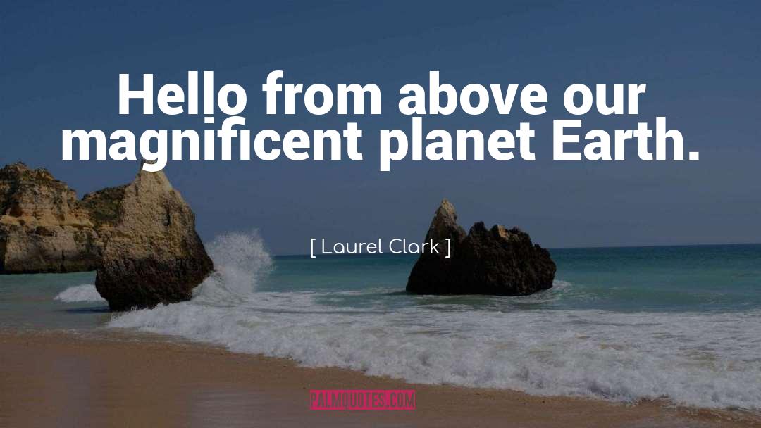Laurel Clark Quotes: Hello from above our magnificent