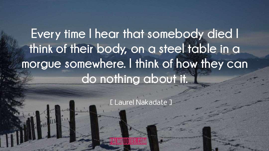 Laurel Nakadate Quotes: Every time I hear that