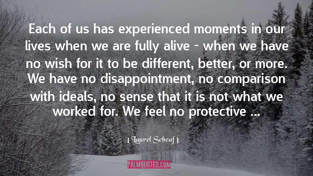 Laurel Scheaf Quotes: Each of us has experienced