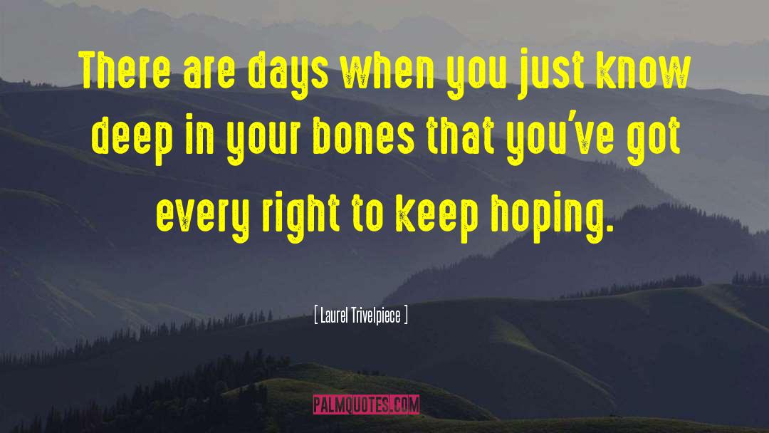 Laurel Trivelpiece Quotes: There are days when you