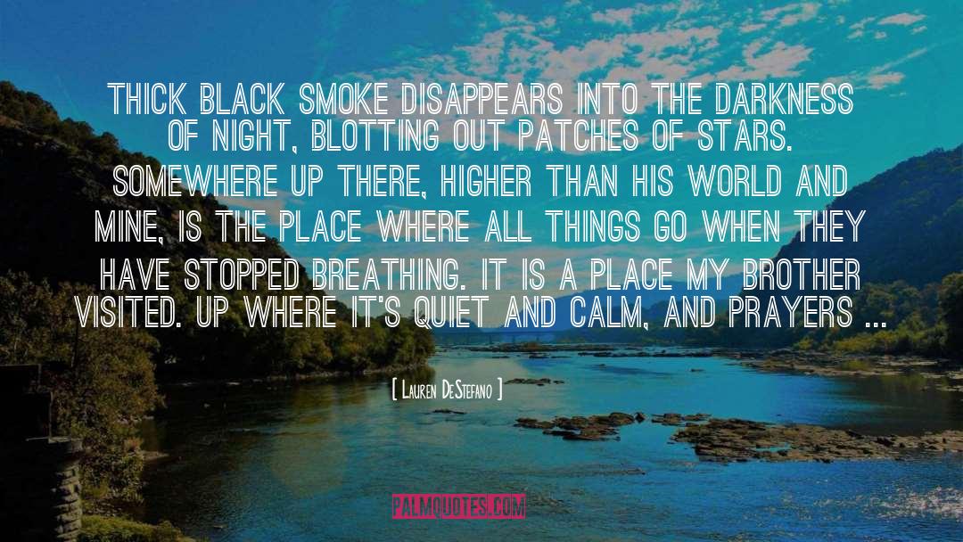 Lauren DeStefano Quotes: Thick black smoke disappears into