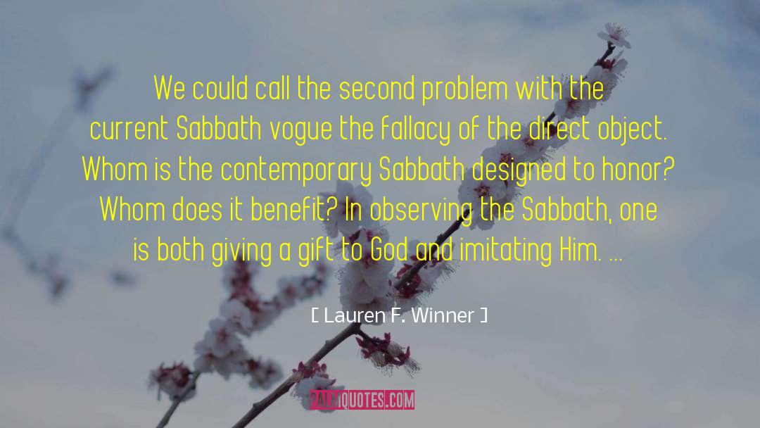 Lauren F. Winner Quotes: We could call the second