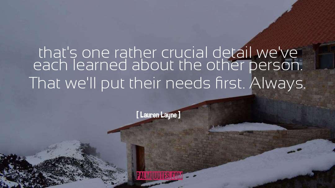 Lauren Layne Quotes: that's one rather crucial detail