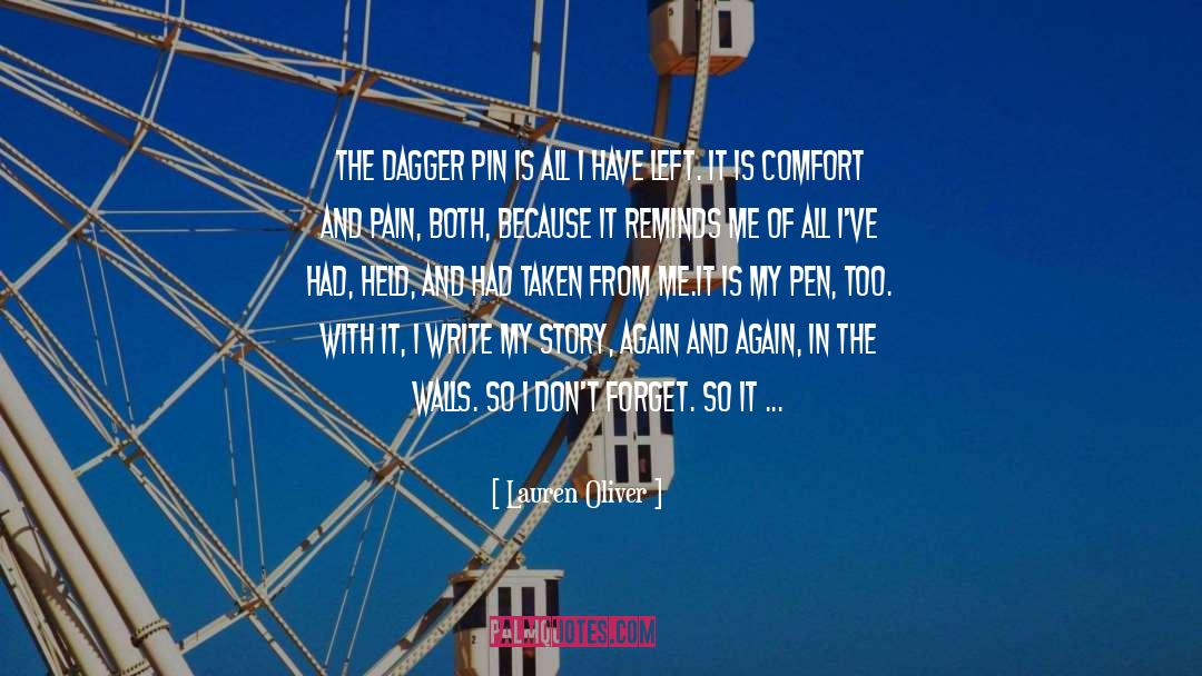 Lauren Oliver Quotes: The dagger pin is all