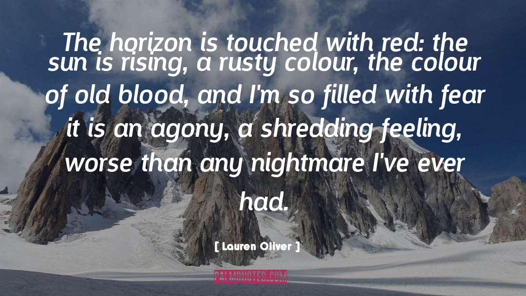 Lauren Oliver Quotes: The horizon is touched with