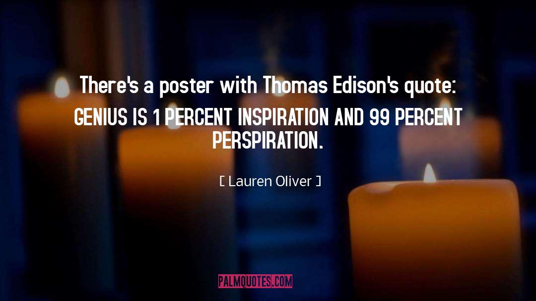 Lauren Oliver Quotes: There's a poster with Thomas