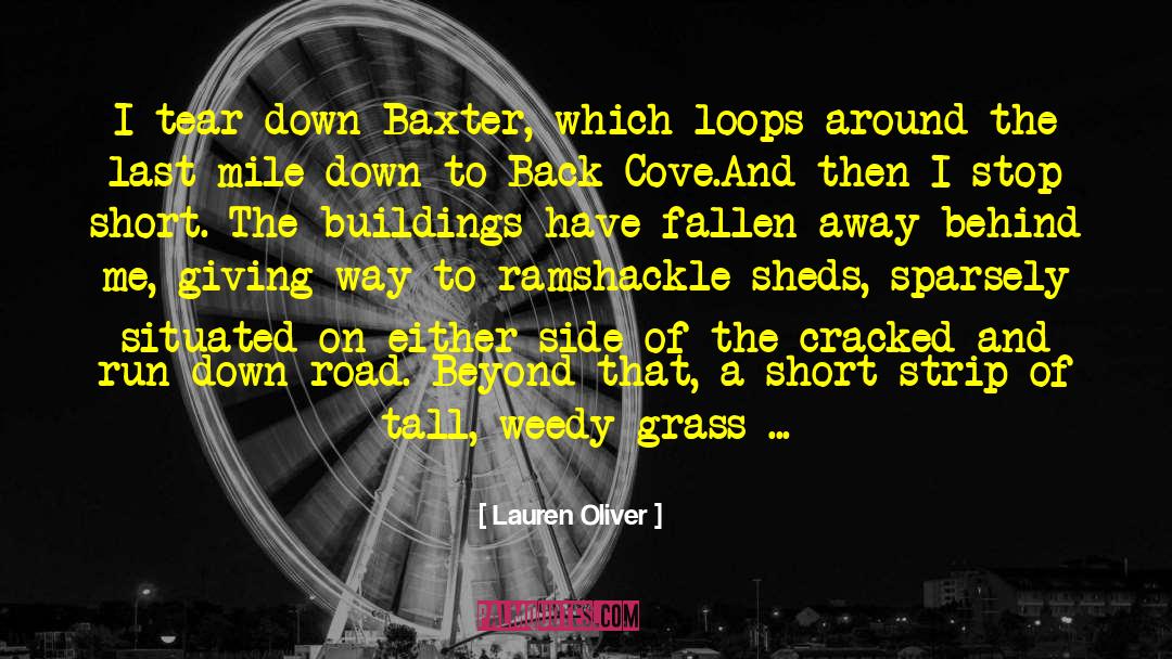 Lauren Oliver Quotes: I tear down Baxter, which