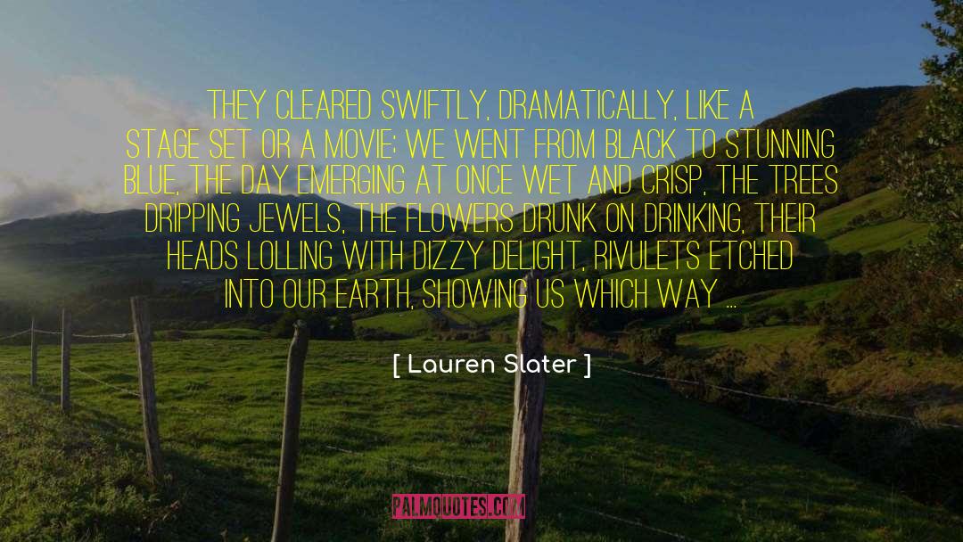 Lauren Slater Quotes: They cleared swiftly, dramatically, like