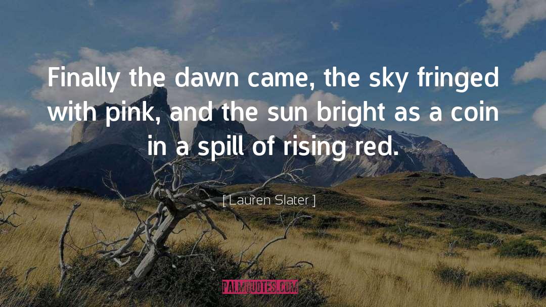 Lauren Slater Quotes: Finally the dawn came, the