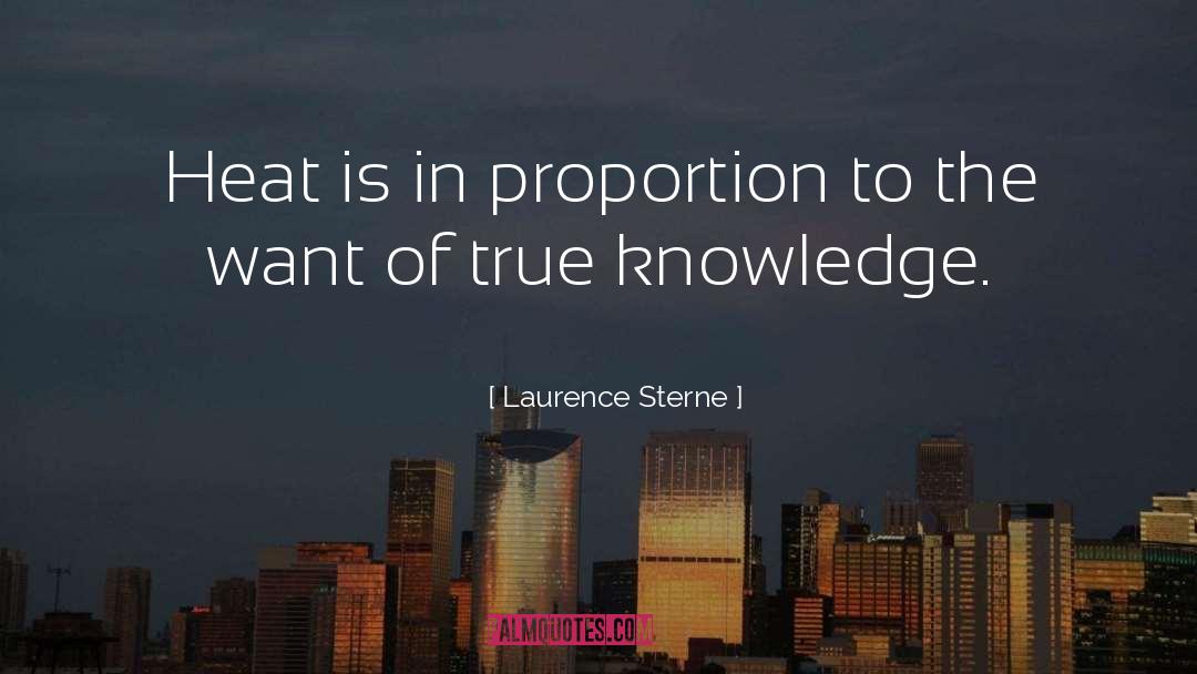 Laurence Sterne Quotes: Heat is in proportion to