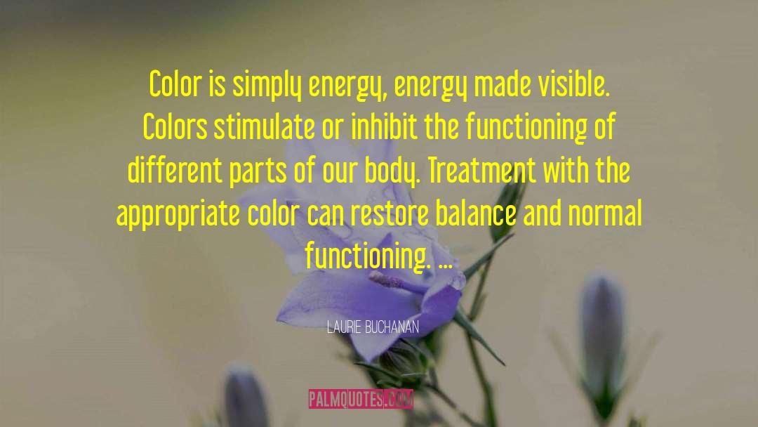 Laurie Buchanan Quotes: Color is simply energy, energy