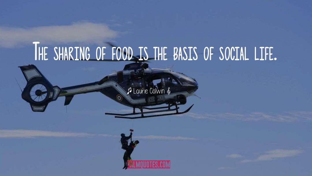 Laurie Colwin Quotes: The sharing of food is