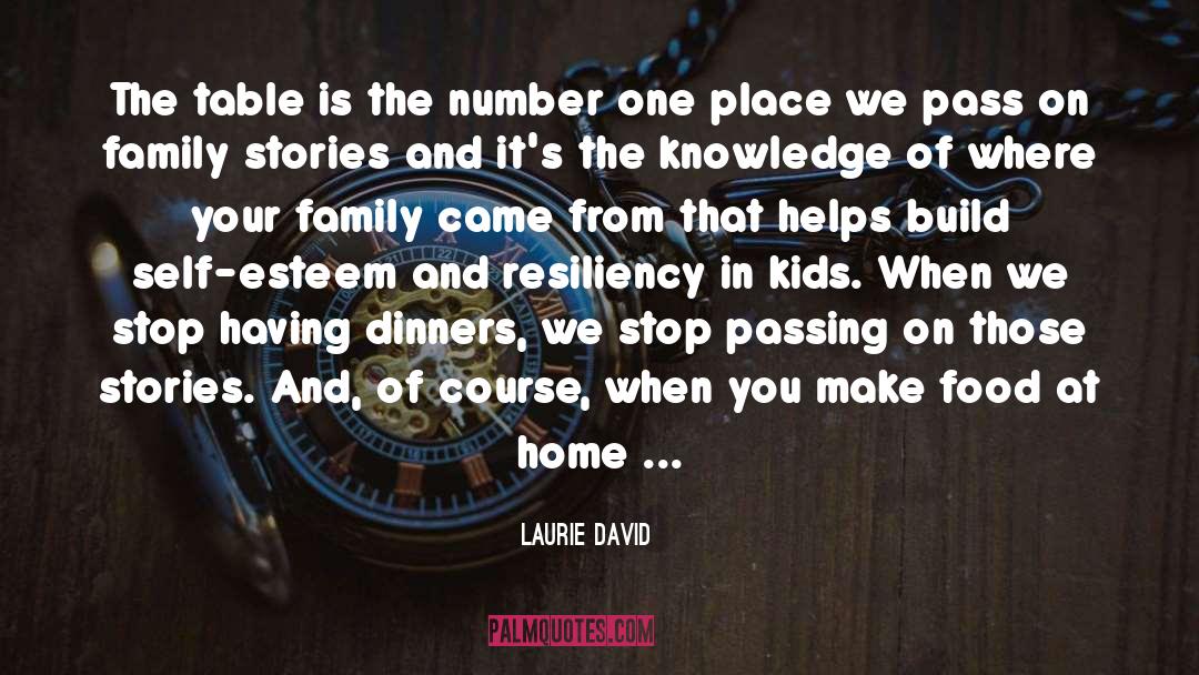 Laurie David Quotes: The table is the number