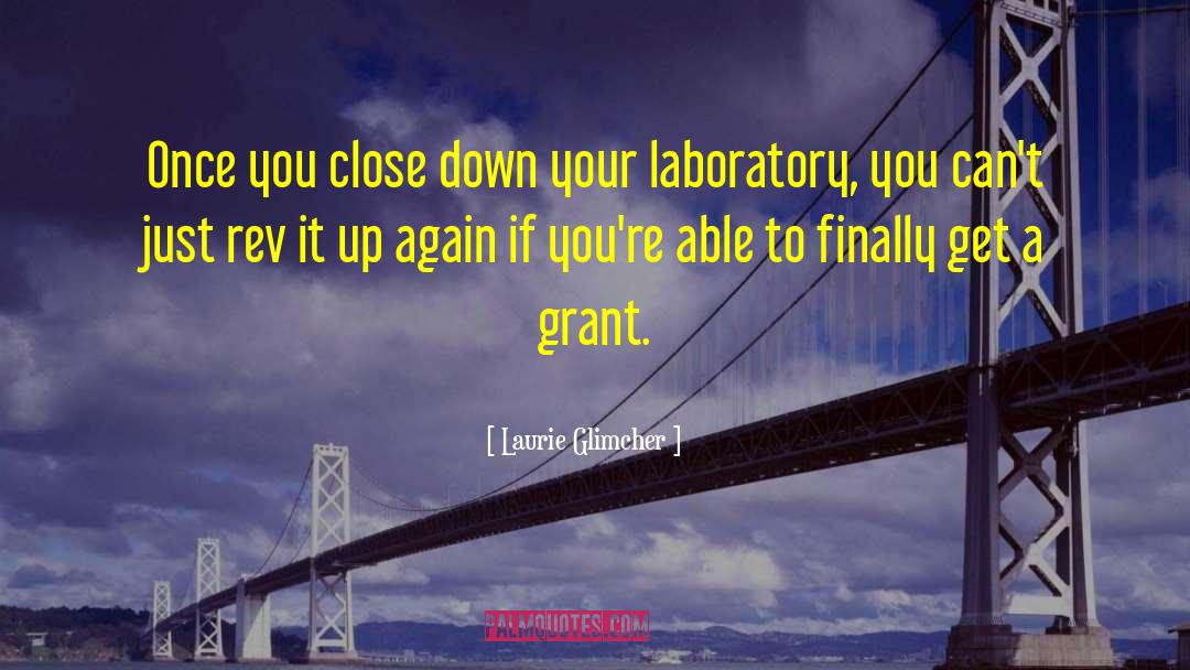 Laurie Glimcher Quotes: Once you close down your