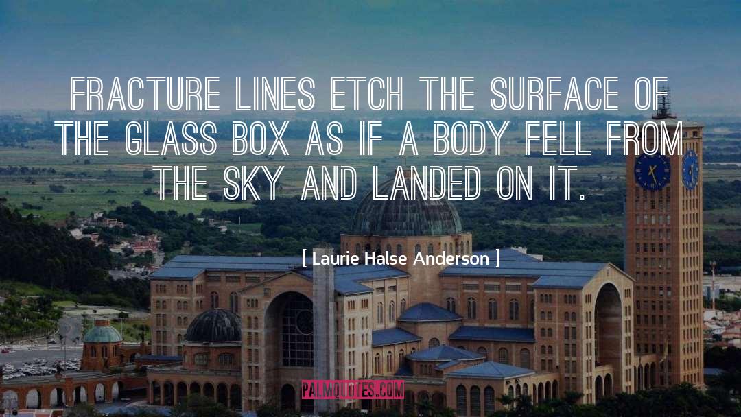 Laurie Halse Anderson Quotes: Fracture lines etch the surface