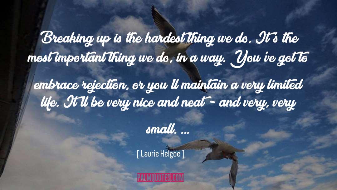Laurie Helgoe Quotes: Breaking up is the hardest