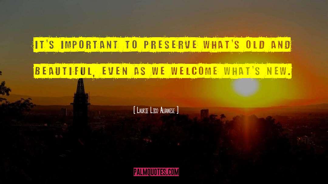 Laurie Lico Albanese Quotes: It's important to preserve what's