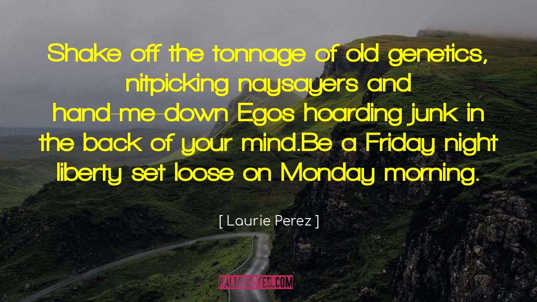Laurie Perez Quotes: Shake off the tonnage of