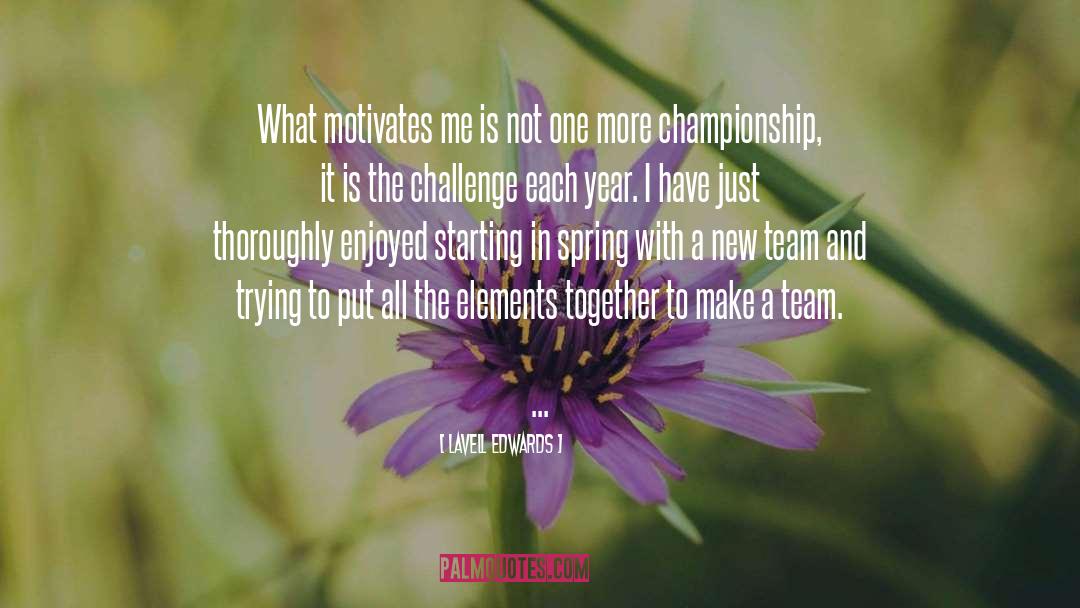 LaVell Edwards Quotes: What motivates me is not