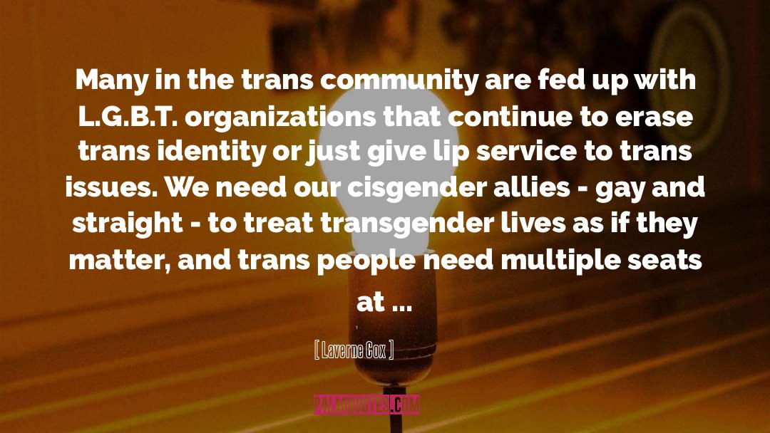 Laverne Cox Quotes: Many in the trans community