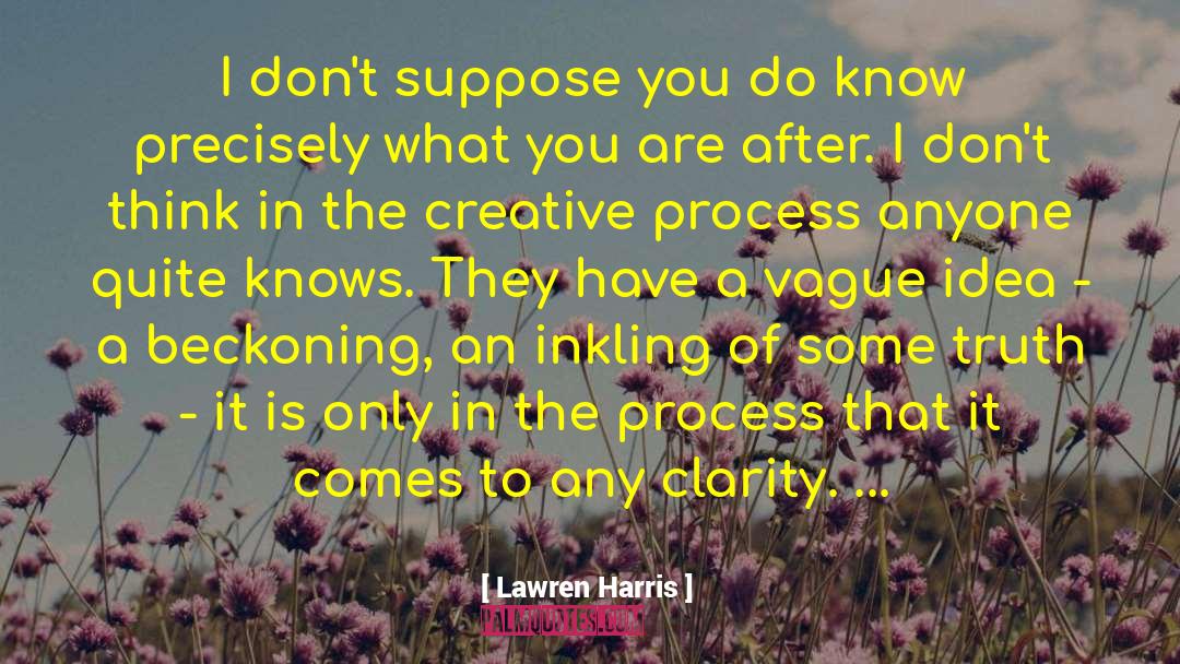 Lawren Harris Quotes: I don't suppose you do