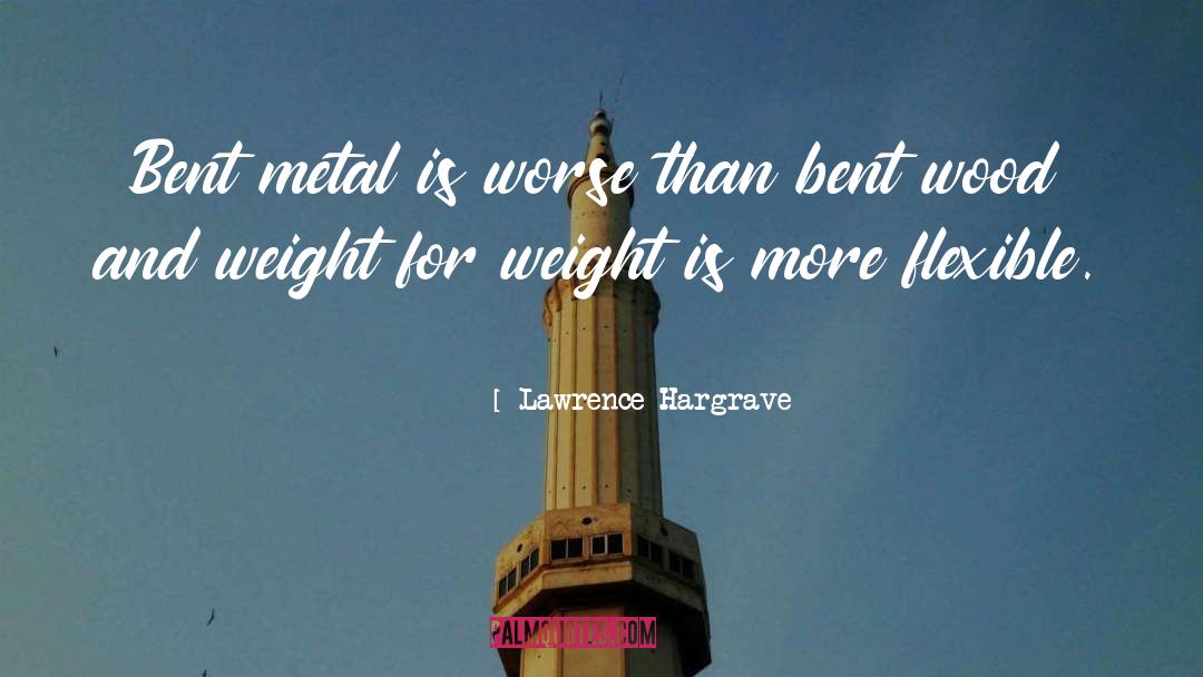 Lawrence Hargrave Quotes: Bent metal is worse than